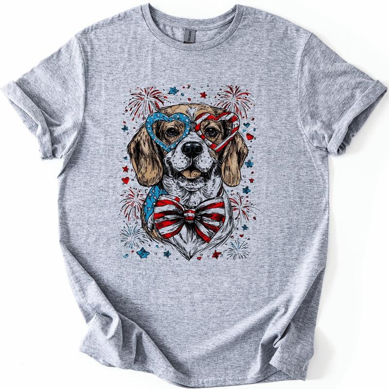 Beagle Patriotic Dog USA America Pet Lover 4th July Soft Soft T-Shirts, Hoodie, Sweatshirt