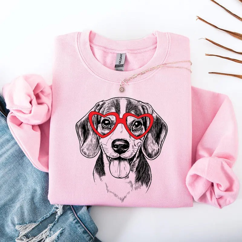 Beagle, Dog Lover Apparel, Pet, Dog Breed, Cute Sweatshirt, Crew Neck, Women's, Crewneck T-Shirts, Hoodie | PrintMintTees.com