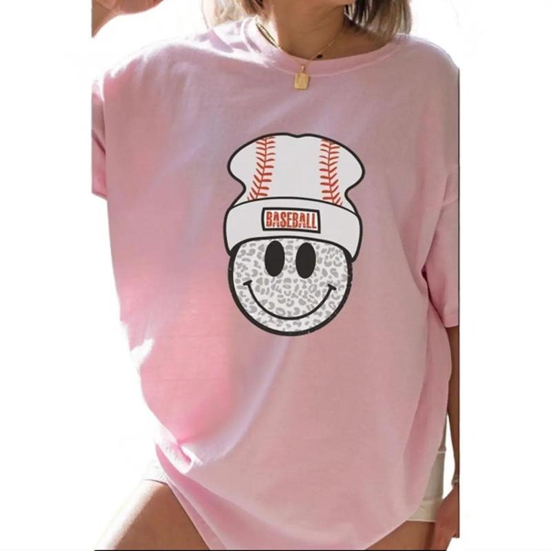 Beanie Baseball Happy Face Short Sleeve Relaxed Fit T-Shirt Hoodie Sweatshirt | PrintMintTees.com
