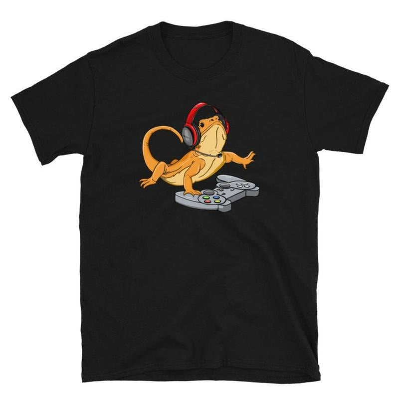Bearded Dragon Shirt Video Game T shirt Beardie Bearded Dragon Gamer Unisex T-Shirt made in usa Hoodie Sweatshirt
