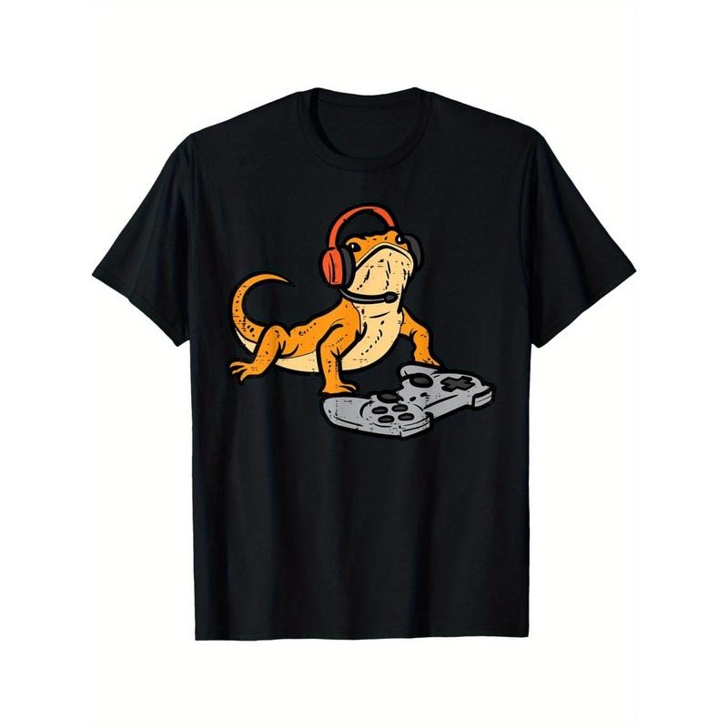 Bearded Dragon Video Gaming Graphic T-Shirt