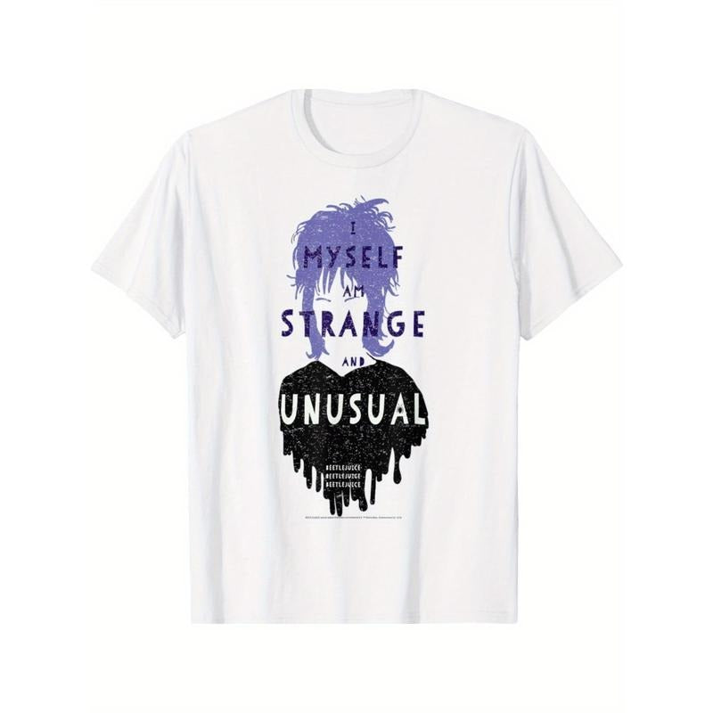 "Beatle Juice" classic role, cotton T-shirt, Lydia, niche design print, high-quality breathable material, sweat...