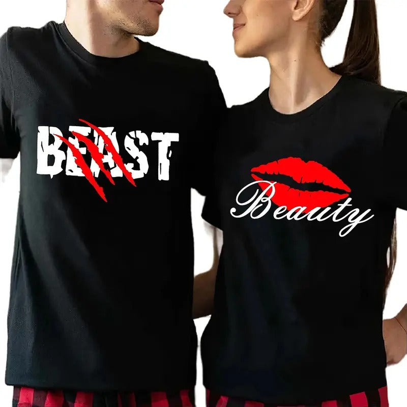 Beauty and Beast, Just Married Shirt Couple Matching Shirt, Couples St Patrick's Day Matching Couple T-Shirt Hoodie...