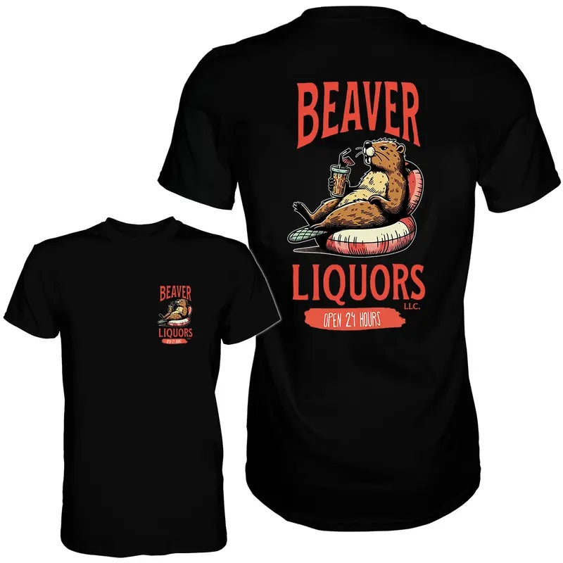 Beaver Liquors Men's Cotton T-Shirt, Crewneck Style Hoodie, Sweatshirt | PrintMintTees.com