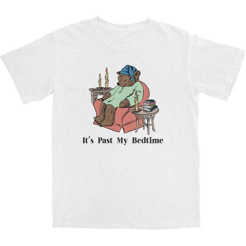 Bedtime Bear Short Sleeve Unisex Soft 100% Cotton Viral Funny T-Shirt Casual Menswear, Womenswear Hoodie Sweatshirt