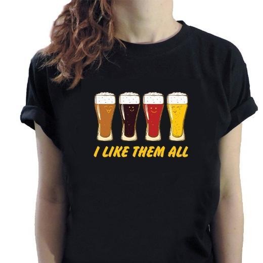 Beer funny Print T-shirt I don't discriminate Cool Casual Funny Graphic Unisex Tee made in usa Hoodie Sweatshirt