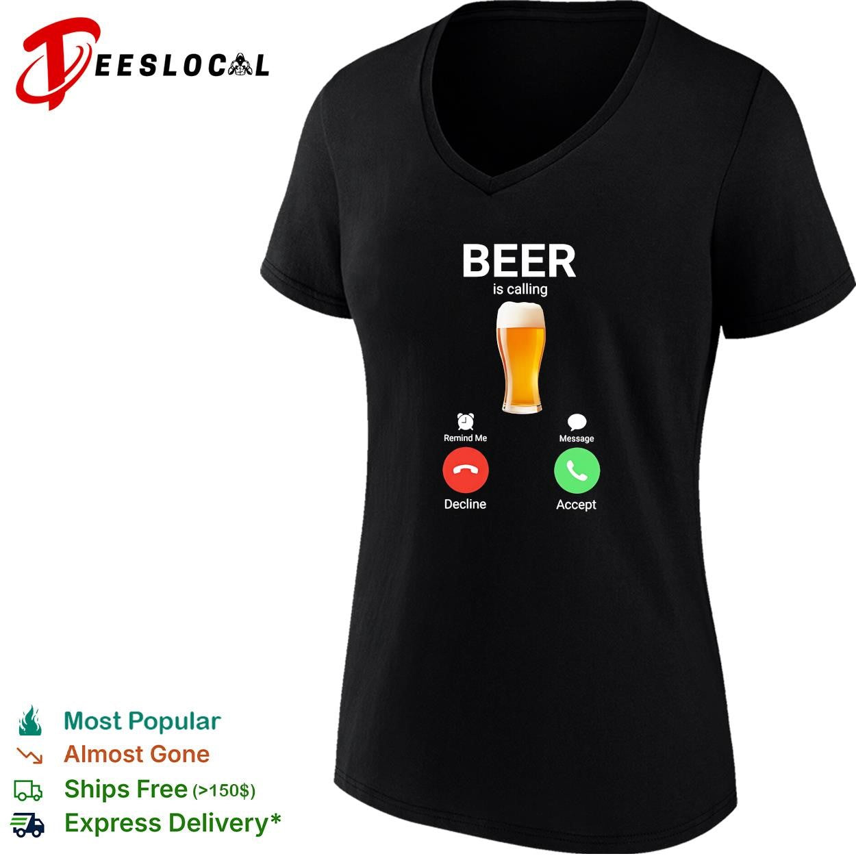 Beer is calling user interface humor shirt