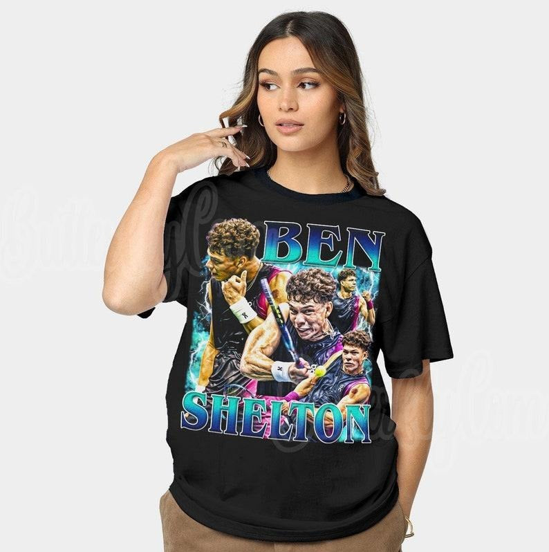 Ben Shelton Tennis T-Shirt, Ben Shelton Vintage Graphic Tee, Tennis Graphic Tees, 90s Tennis Hoodies, Y2k Tennis Tee, Ben...