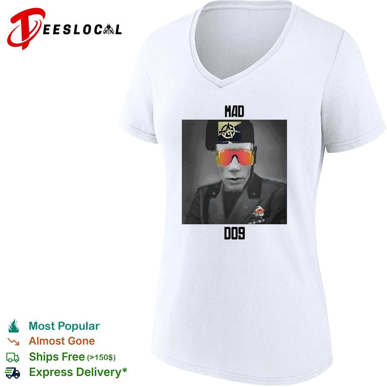 Benito Mussolini MAD D09 Anarcho Capitalist Pit Viper Sunglasses shirt