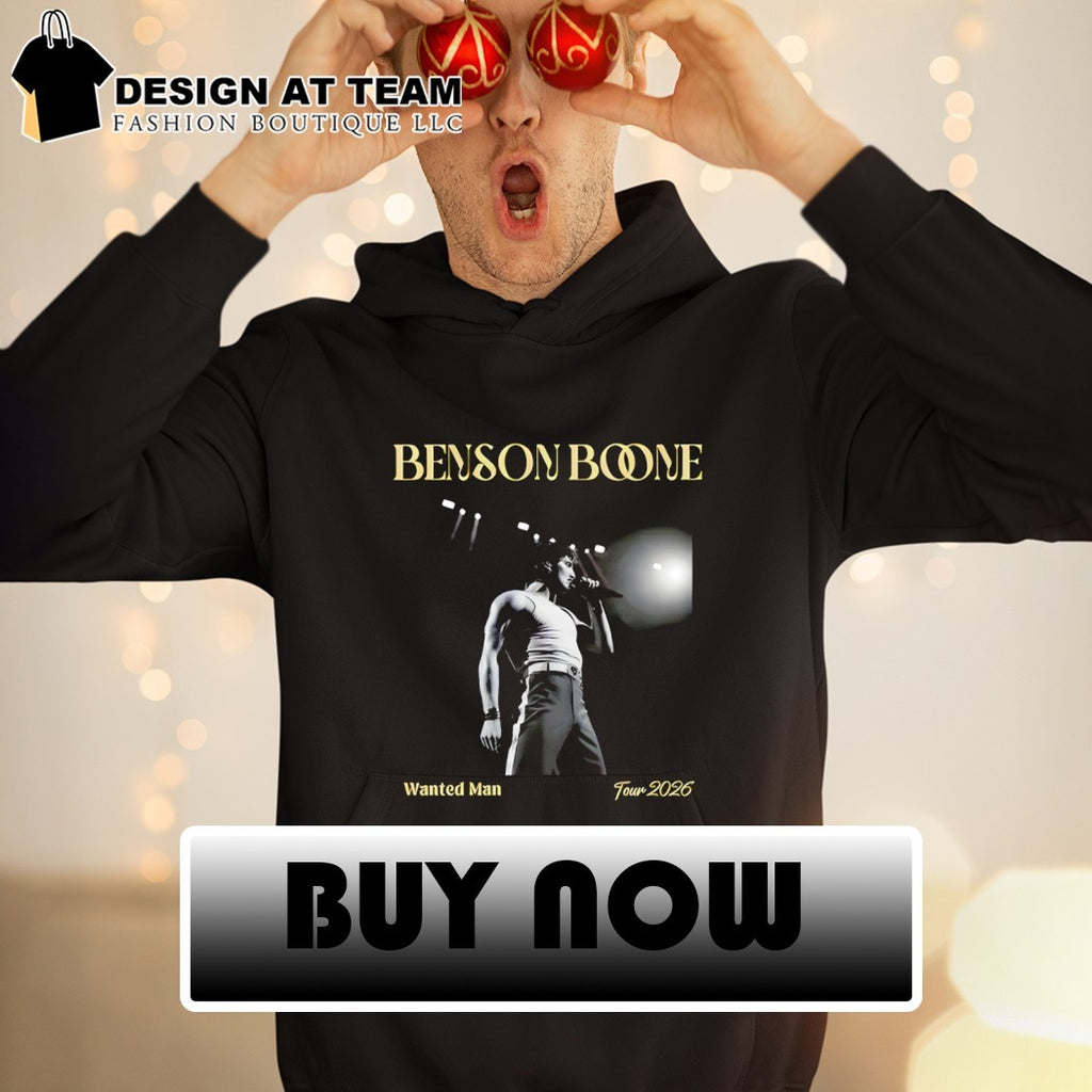 Benson Boone Wanted Man Tour 2026 poster shirt