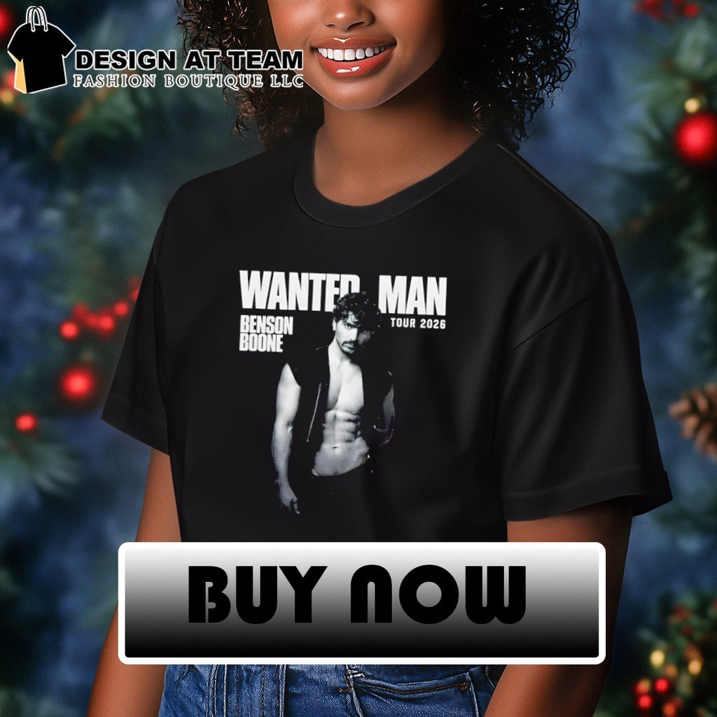 Benson Boone Wanted Man Tour 2026 poster vintage shirt