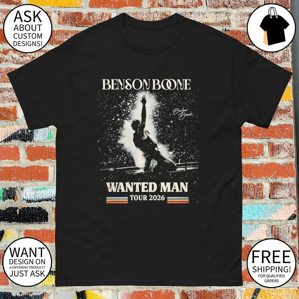 Benson Boone Wanted Man Tour 2026 signature vintage shirt