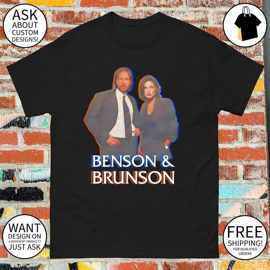 Benson and Brunson Olivia Benson and Elliot Stabler Law Order Special Victims Unit parody shirt