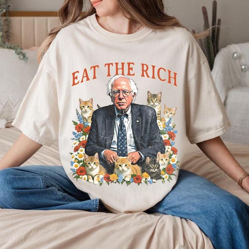 Bernie Sanders Eat The Rich T-shirt, Fight Oligarchy Tour Sweatshirt, Resist Hoodie Protest Shirt, Fuck Jump Shirt,...