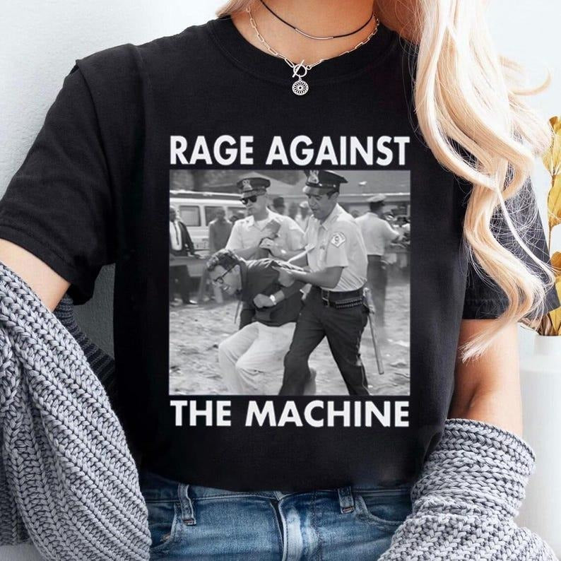 Bernie Sanders Fight Oligarchy Shirt Political Activism 1963 Arrest Photo Rage Against Machine Resistance Anti Trumpstyle{N002}2 Shirt Hoodie Sweatshirt