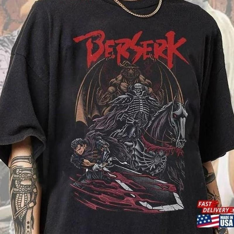 Berserk T-Shirt Japanese Anime Manga Shirt Menswear Top Hoodie Sweatshirt | PrintMintTees.com