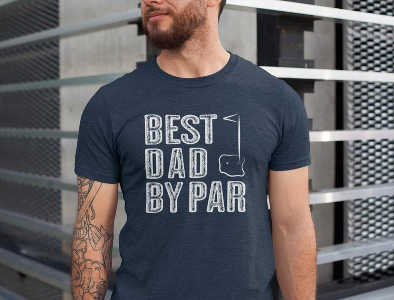 Best Dad By Par Shirt Dad Golf Shirt Golfing Dad Gift Hoodie, T-shirt and sweater Sweatshirt | PrintMintTees.com