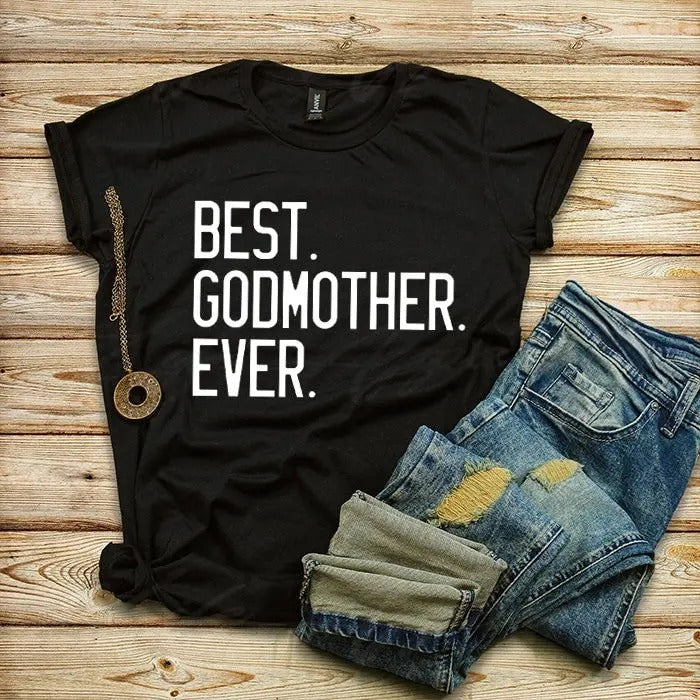 Best Godmother Ever Shirt God Mother T-shirts TK43GN Hoodie Sweatshirt | PrintMintTees.com