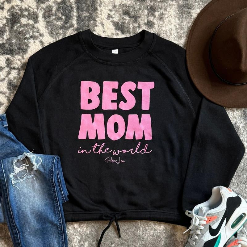 Best Mom In The World Color Premium Boxy Sweatshirt Shirt Hoodie | PrintMintTees.com