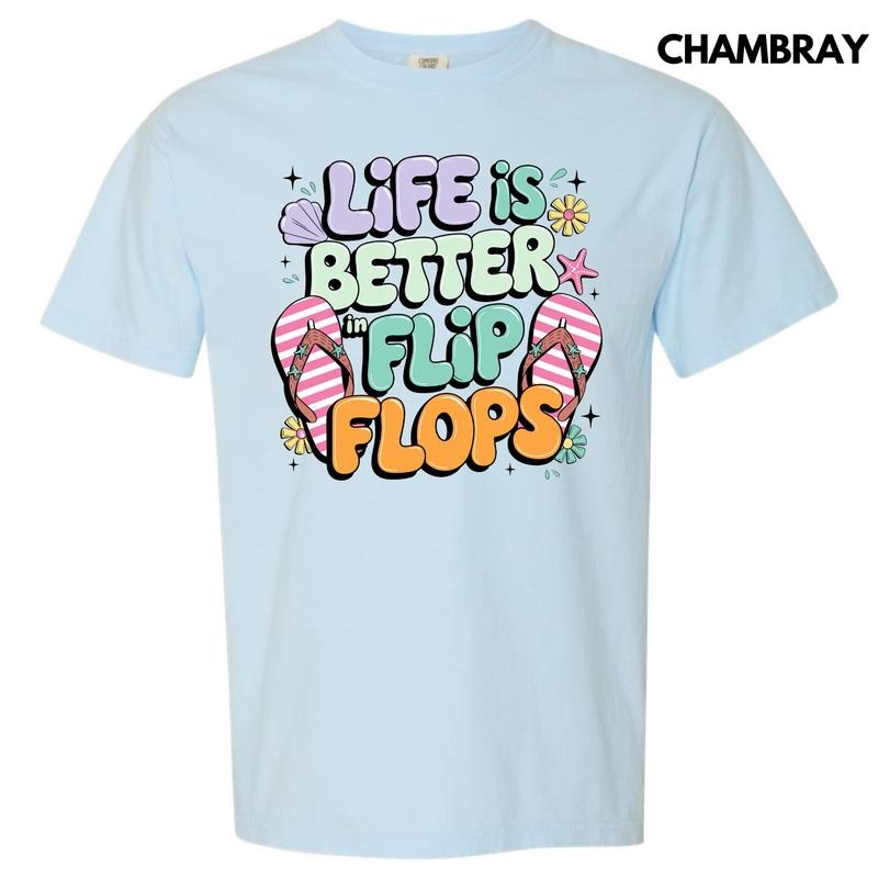 Better In Flip Flops Comfort Colors T-Shirt 'NLB' Hoodie Sweatshirt | PrintMintTees.com