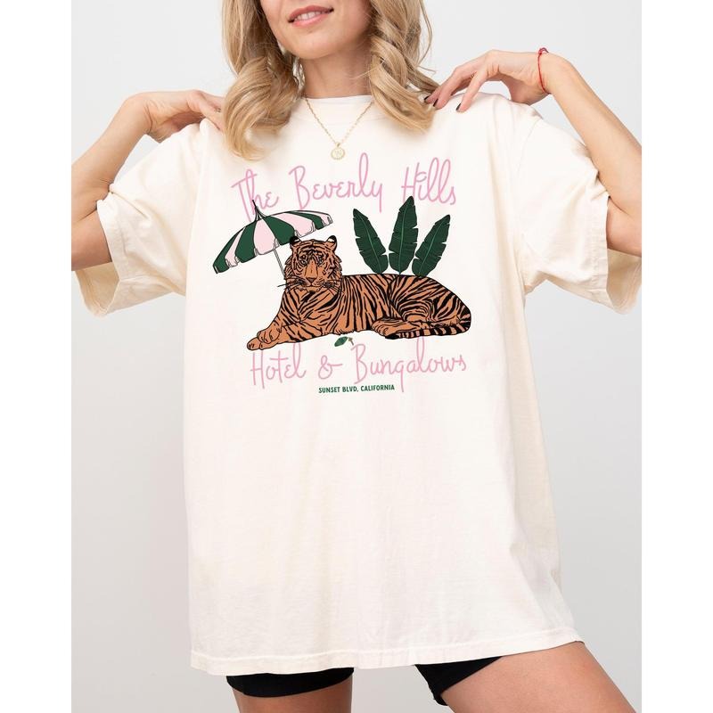 Beverly Hills, Hotel, Tiger T-shirt, Pool, Summer, Trendy, Hot Girl Summer, Vacation, Beach Shirt Hoodie Sweatshirt
