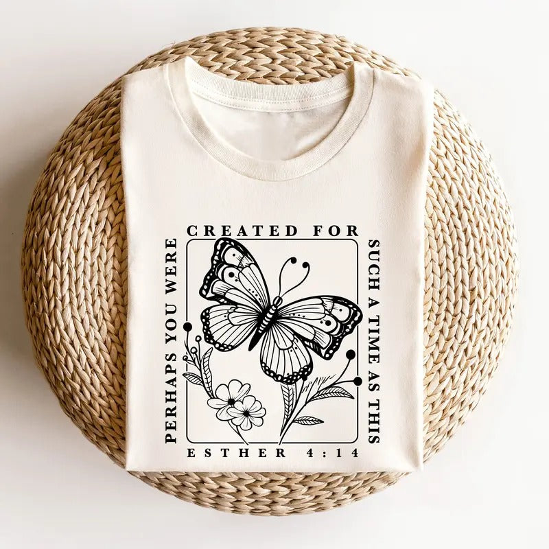 Bible Verse Shirt Esther 414 T shirt Christian Shirt Christian Gift Religion Clothing Church Shirt Religion Gift Cute...
