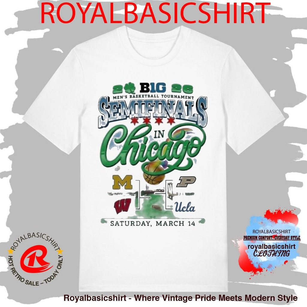 Big 10 Men’s Basketball Tournament Semifinals Chicago White Shirt