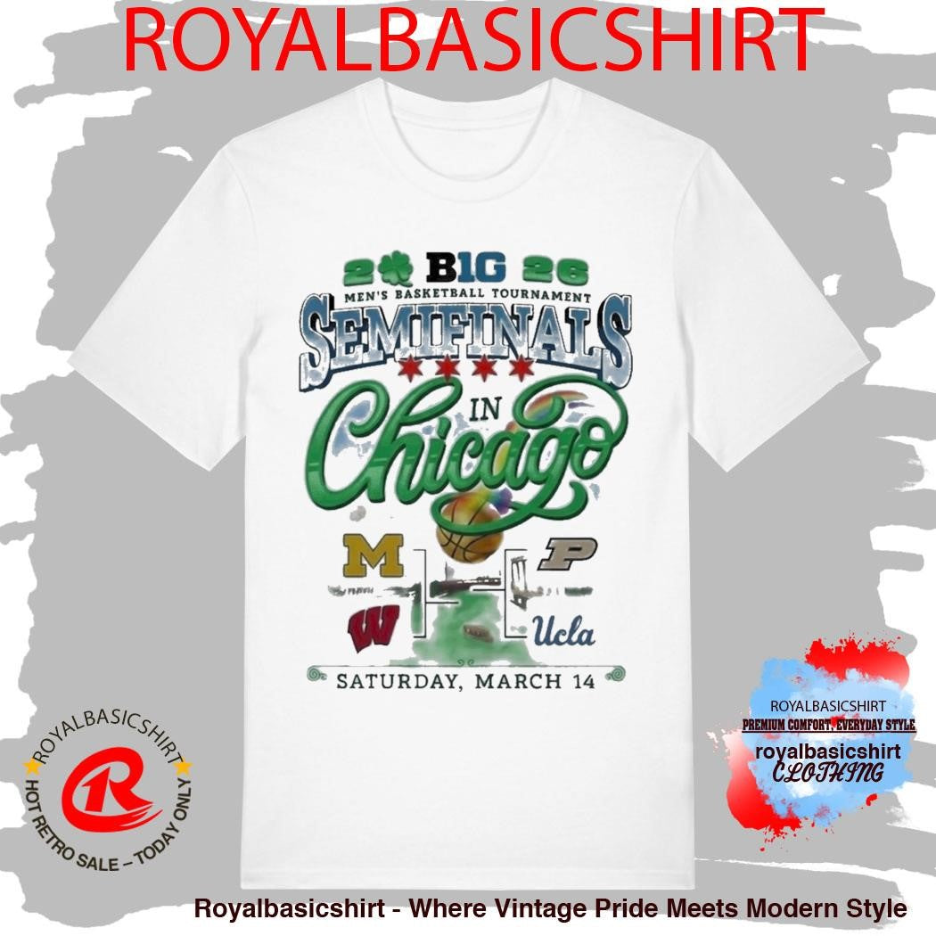 Big 10 Men’s Basketball Tournament Semifinals Chicago White Shirt