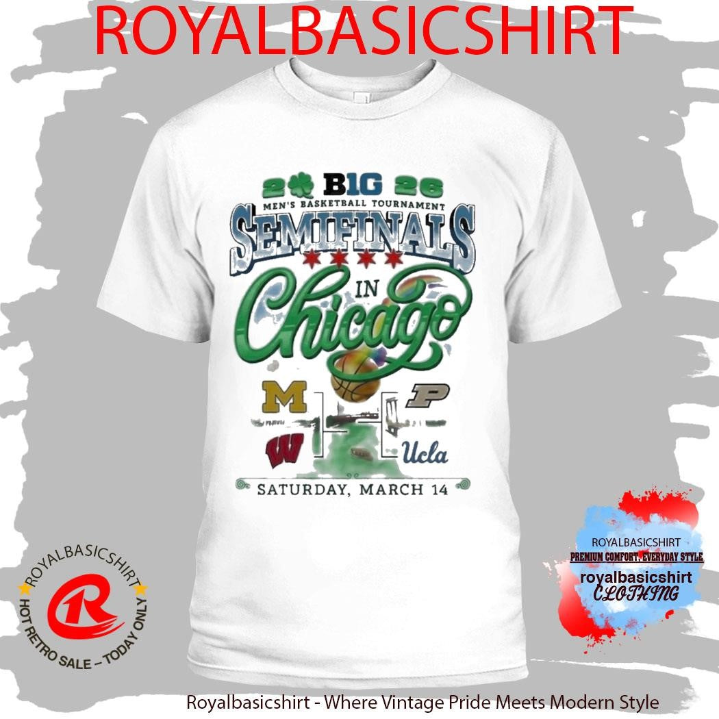 Big 10 Men’s Basketball Tournament Semifinals Chicago White Shirt