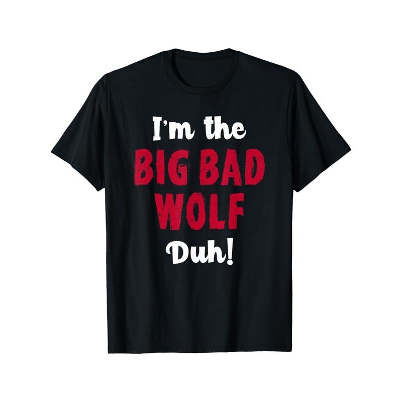 Big Bad Wolf Costume Shirt Halloween - Duh! Funny men's T-Shirt made in usa Hoodie Sweatshirt | PrintMintTees.com