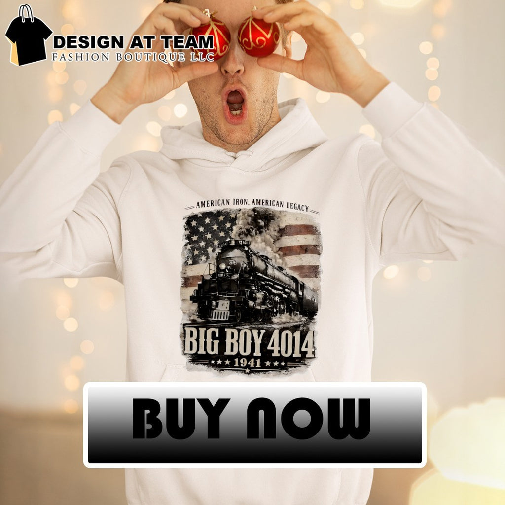 Big Boy 4014 Steam Locomotive 1941 American flag vintage shirt