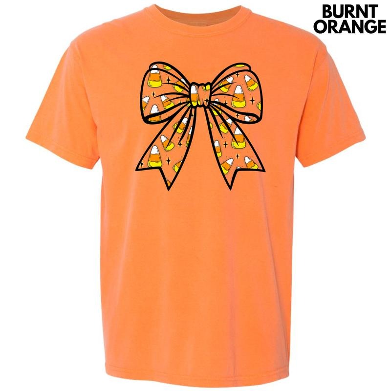 Big Candy Corn Bow Comfort Colors T-Shirt 'NLB' Hoodie Sweatshirt | PrintMintTees.com