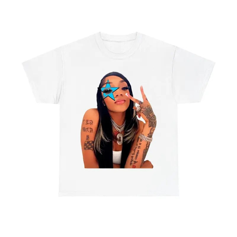Big Face Blue Star Glorilla T-Shirt, Glorilla Shirt, Fans Tee Hoodie, Sweatshirt | PrintMintTees.com