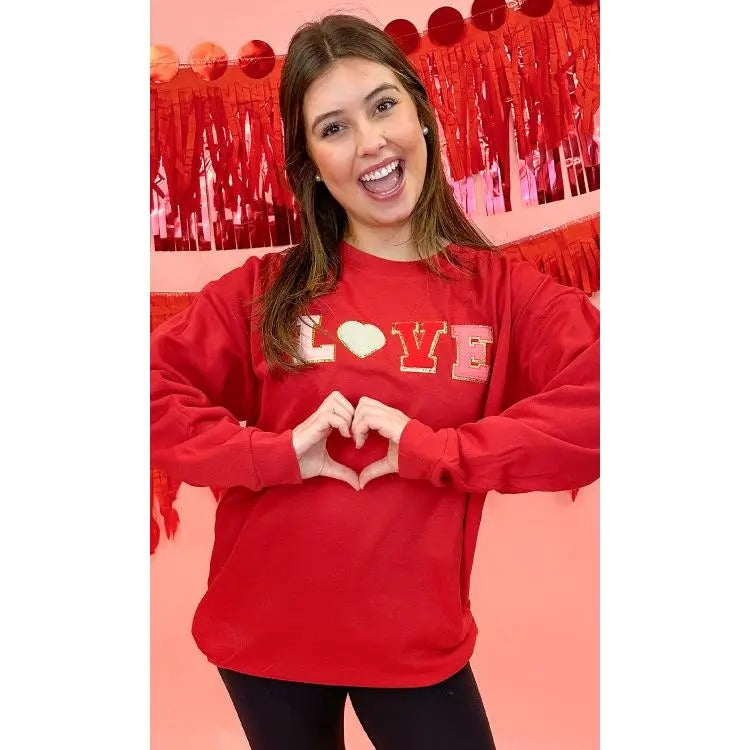 Big Letter Heart Sweatshirt Shirt Hoodie | PrintMintTees.com