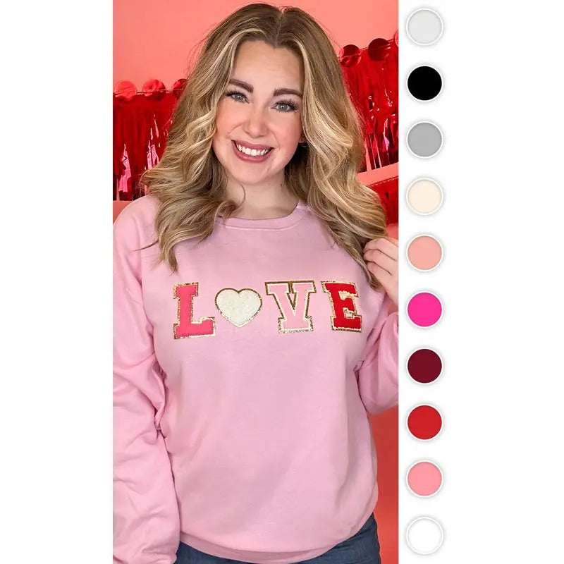 Big Letter Heart Sweatshirtstyle{n002}2 Shirt Hoodie Sweatshirt | PrintMintTees.com