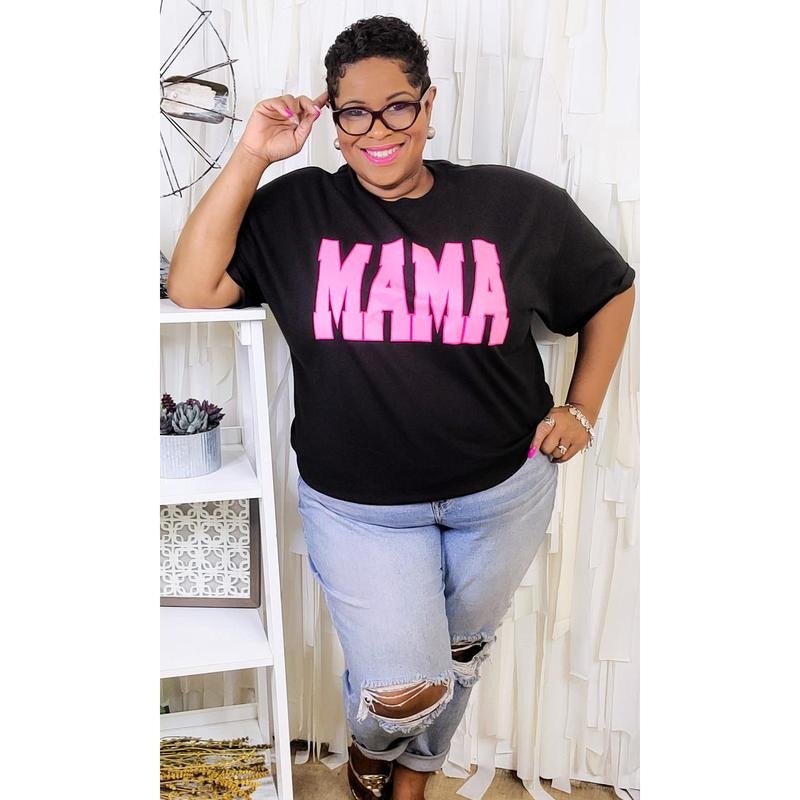 Big Letter MAMA T-Shirt | Trendy Mama Shirt Hoodie Sweatshirt | PrintMintTees.com