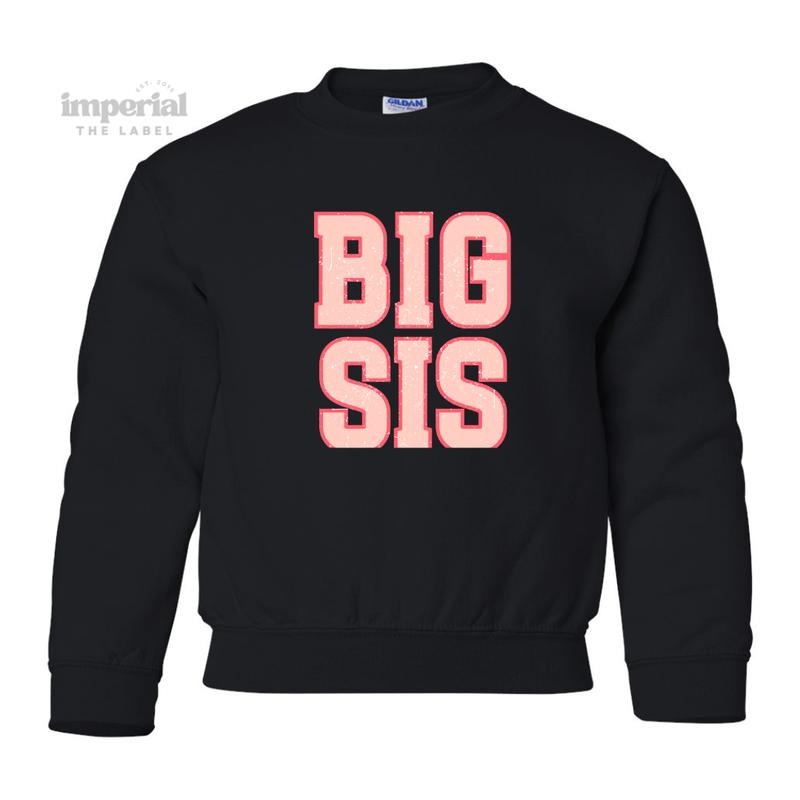 Big Sis Youth Sweatshirt, Comfort Colors Big Sis Tee, Cute Big Sis Shirt, Sibling Crewneck, Relatable Kids Apparel, Cozy...