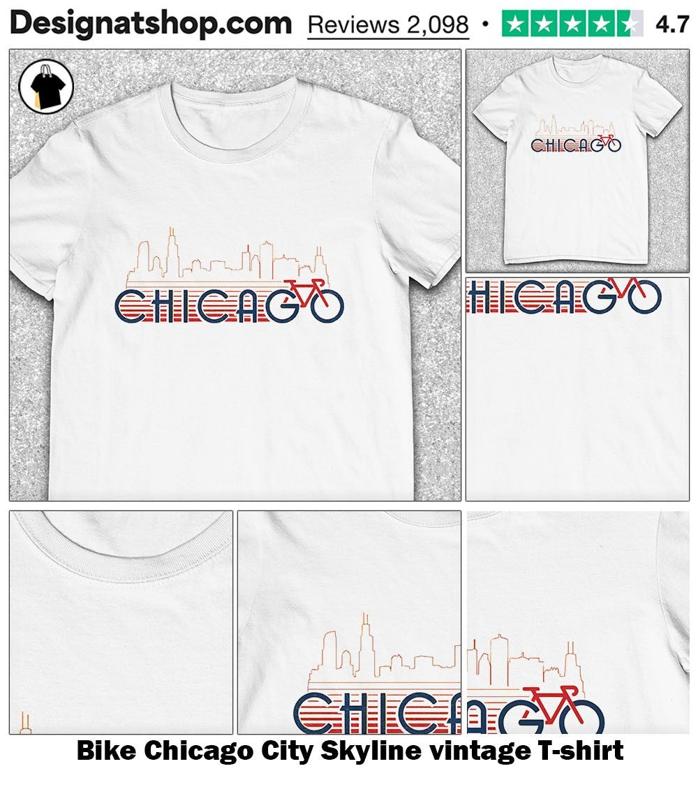 Bike Chicago City Skyline vintage shirt