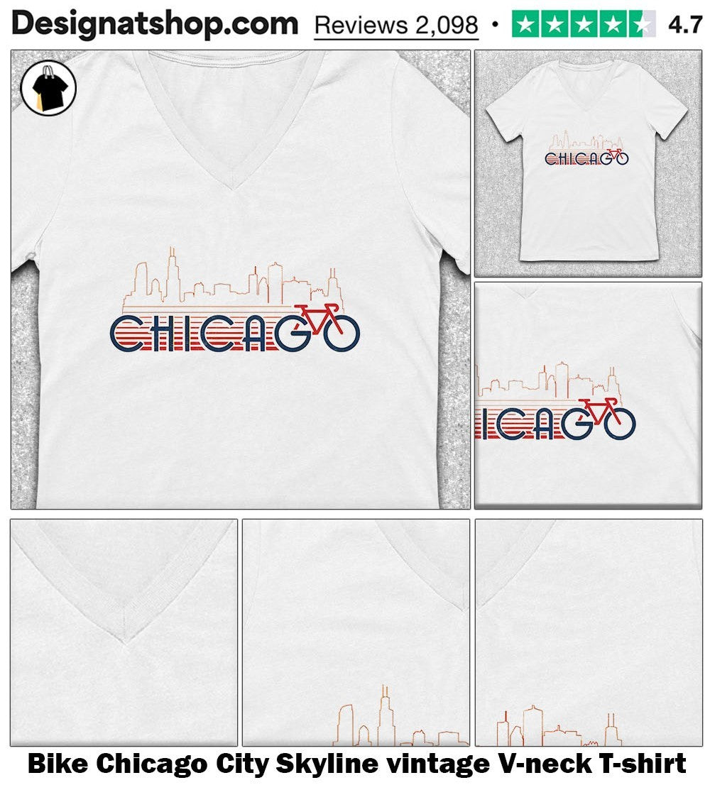 Bike Chicago City Skyline vintage shirt