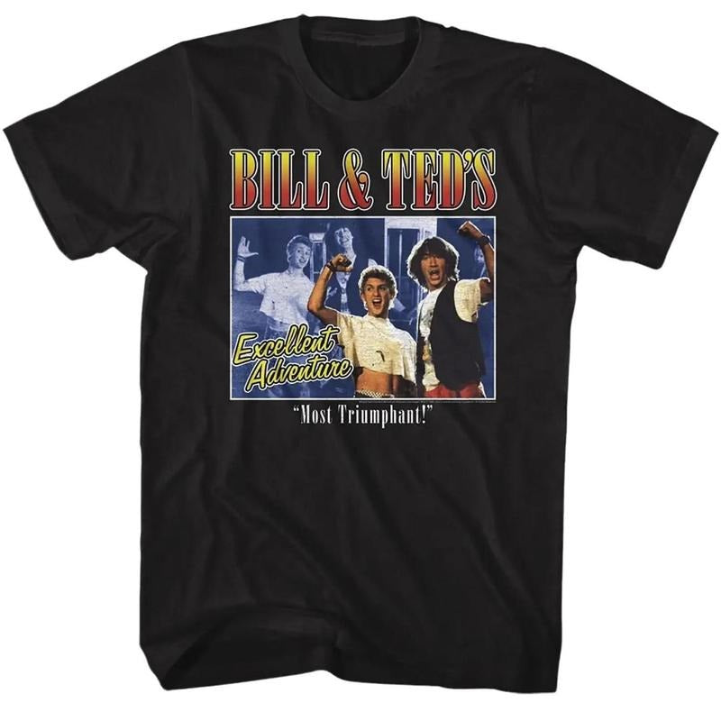 Bill and Ted Two Image Box Black T-Shirt Menswear Tops Underwear Tshirt Streetwear Hoodie Sweatshirt | PrintMintTees.com
