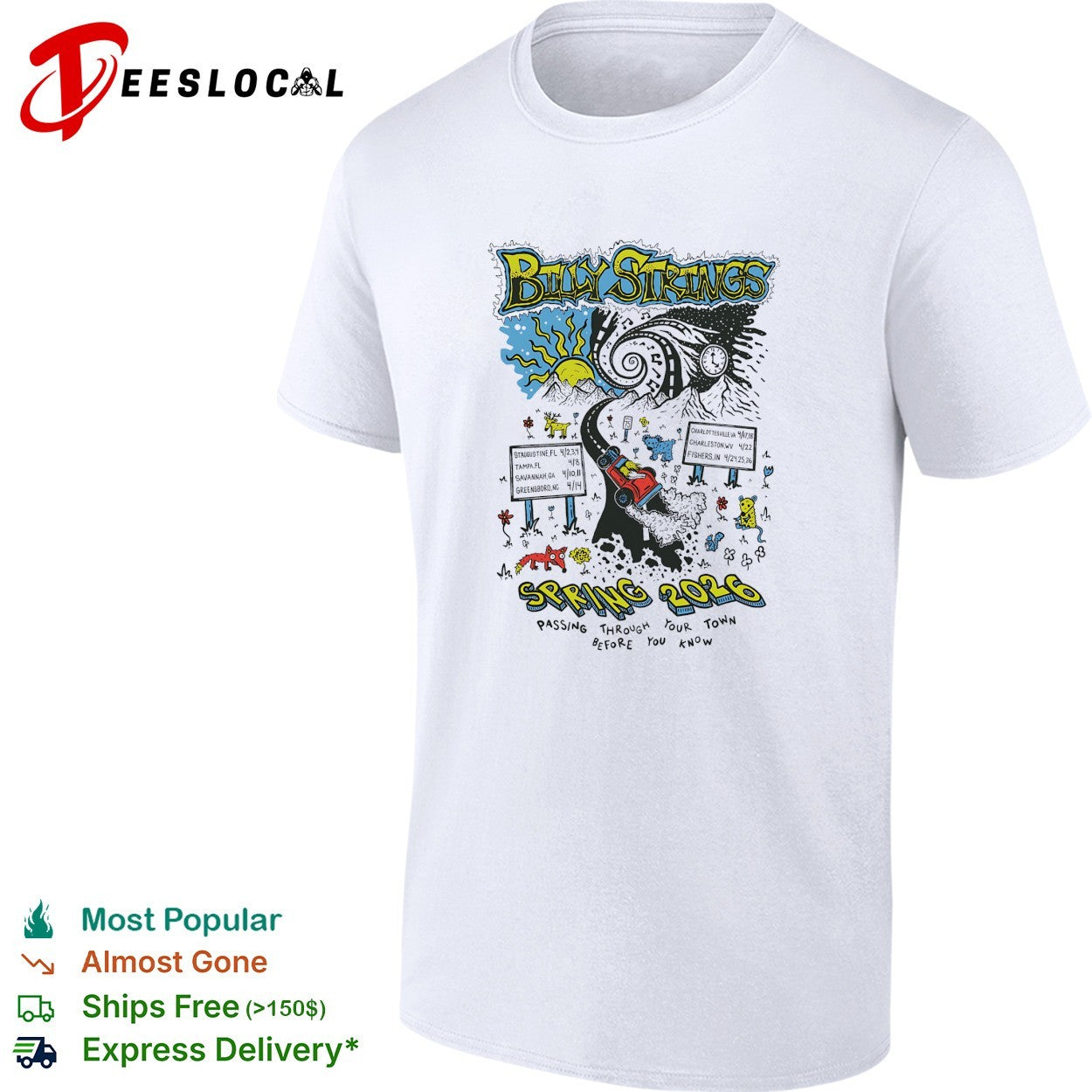 Billy Strings spring 2026 tour poster shirt