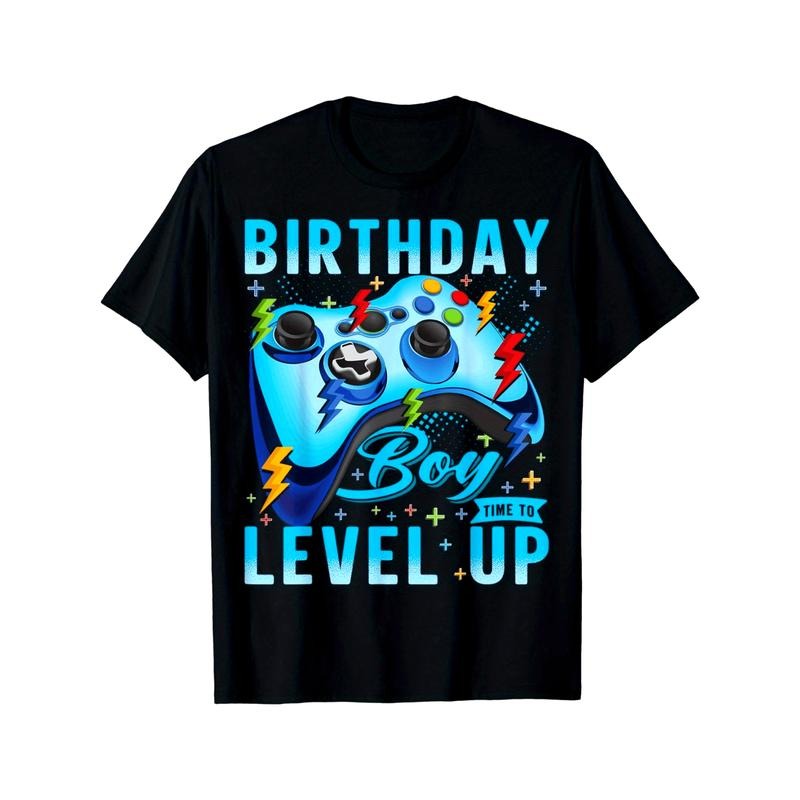 Birthday Boy Time to Level Up Video Game Birthday Gamer Boys T-Shirt made in usa Hoodie Sweatshirt | PrintMintTees.com