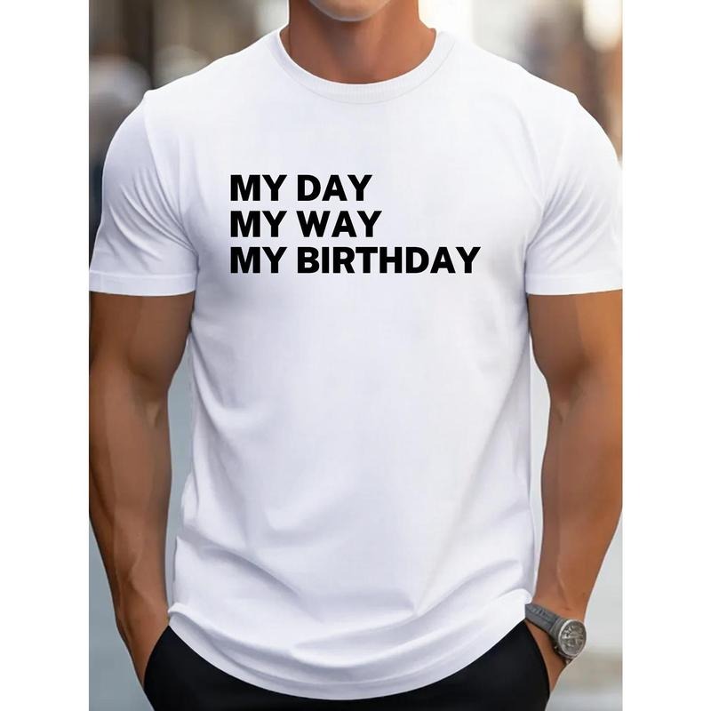 Birthday, cotton men's T-shirt comfortable fit, summer fashion trend T-shirt, casual everyday wear Made in USA Hoodie...