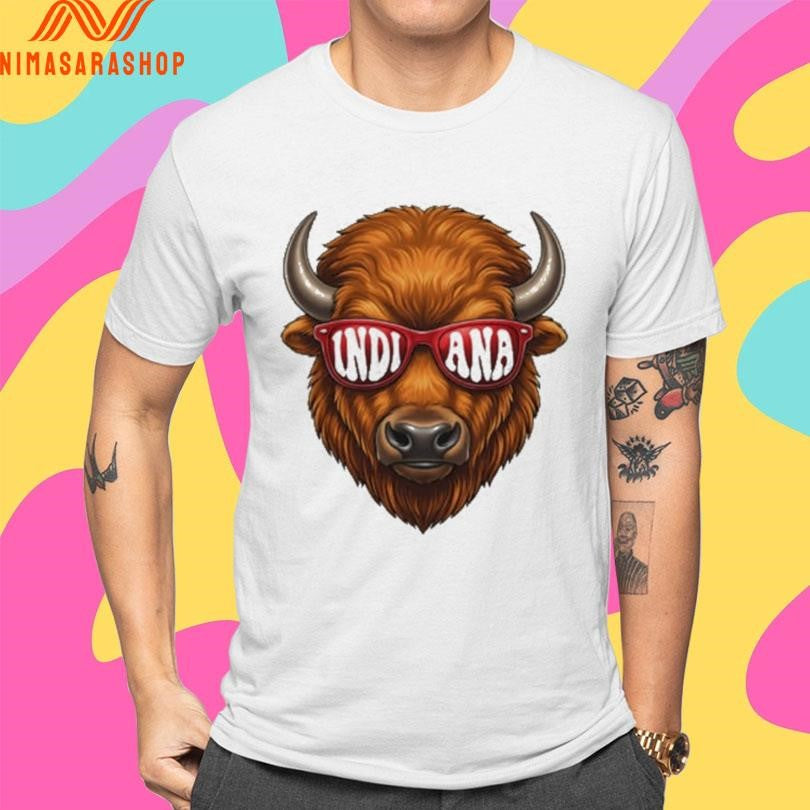 Bison With Sunglasses Indiana Pride Shirts