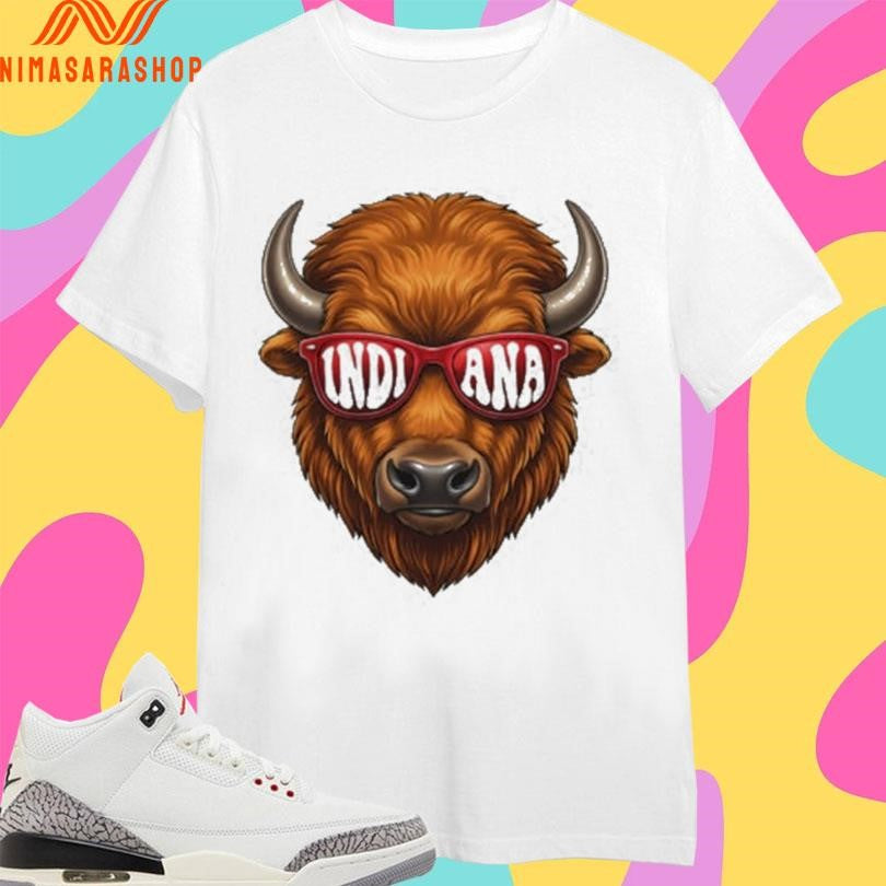Bison With Sunglasses Indiana Pride Shirts