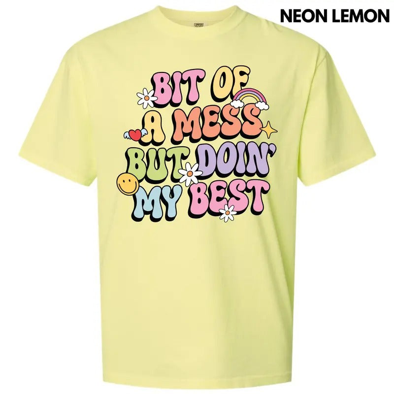 Bit Of A Mess Comfort Colors T-Shirt 'NLB' Hoodie Sweatshirt | PrintMintTees.com
