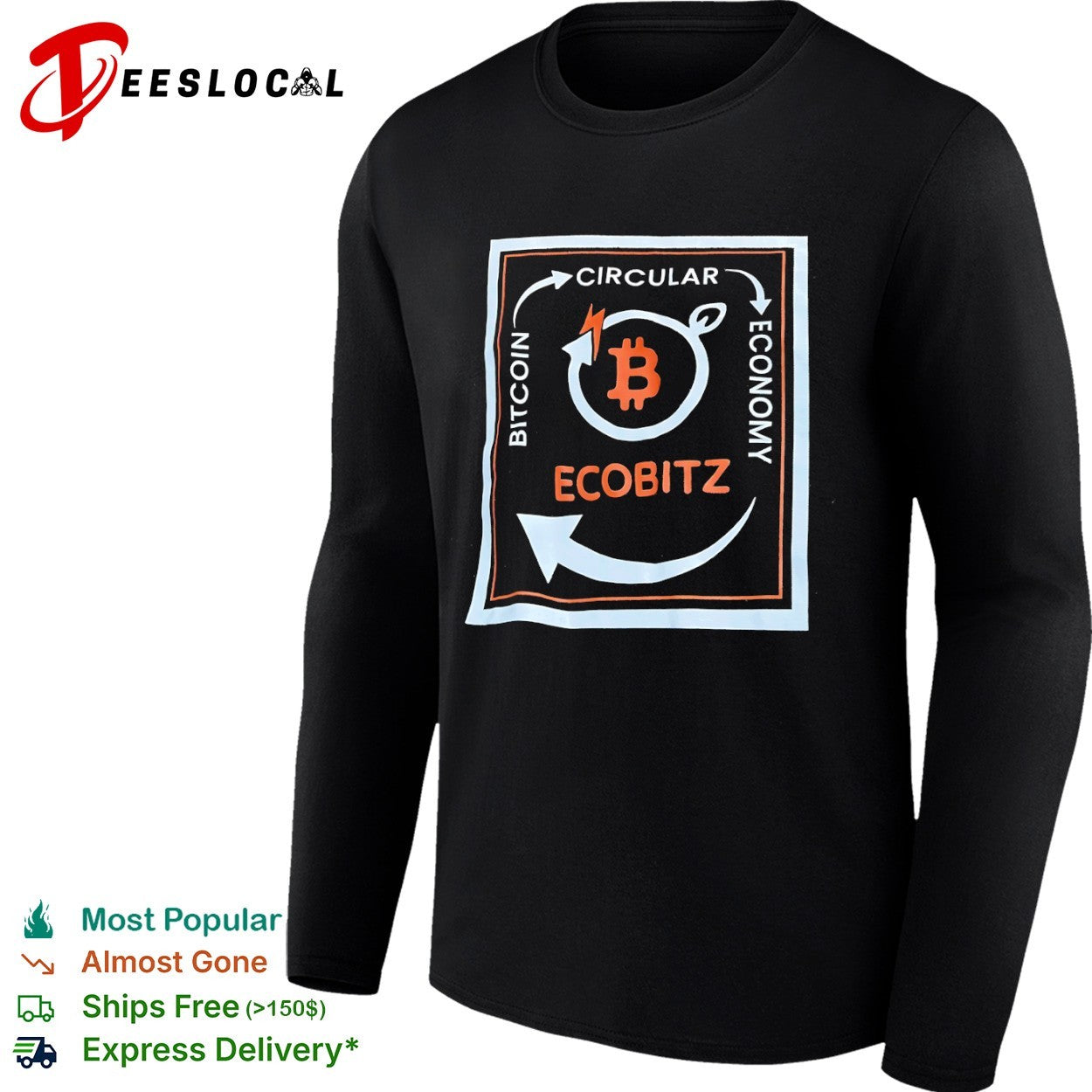 Bitcoin Ecobitz circular economy recycle shirt
