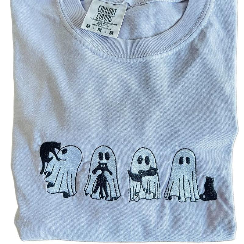 Black Cat Spooky comfort colors  T-Shirt for Women - Halloween Shirt - Womenswear, Top Hoodie, Sweatshirt | PrintMintTees.com