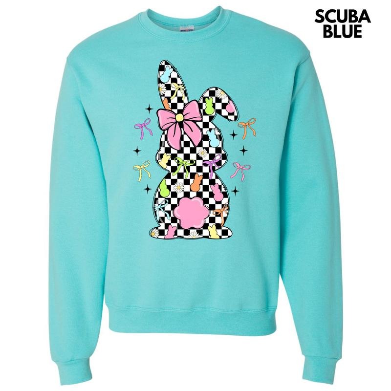 Black Checkered Bunny Sweatshirt 'NLB' Shirt Hoodie | PrintMintTees.com