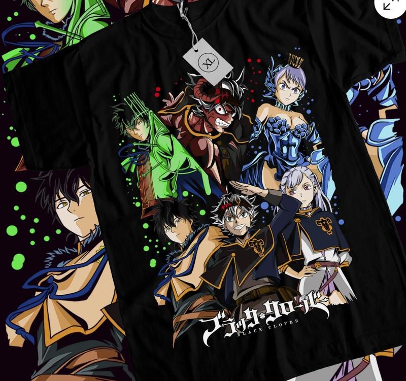 Black Clover Asta Yuno T-shirt Comic,Bull,Magic,Demon,Yami,Anime Shirt All Size Hoodie Sweatshirt | PrintMintTees.com